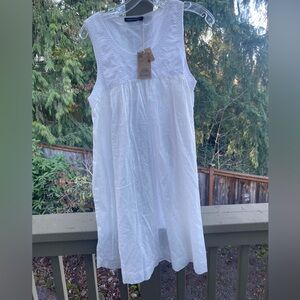 Les essentials de Monoprix French Organic cotton embroidered bodice dress